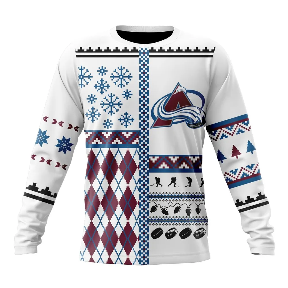 NHL Colorado Avalanche | Specialized Unisex Christmas Is Coming V01 Long Sleeved Sweatshirt 