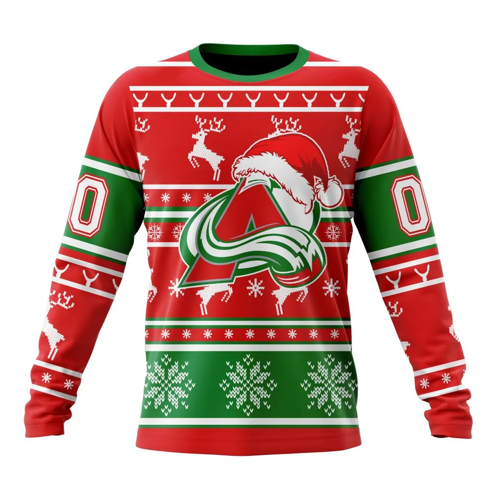 NHL Colorado Avalanche | Specialized Unisex Christmas Is Coming V02 Long Sleeved Sweatshirt 