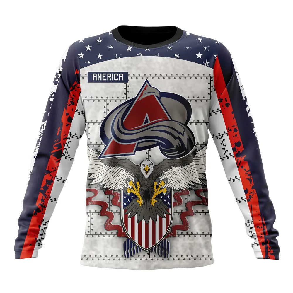 NHL Colorado Avalanche | Specialized Unisex In Us Concepts V0222 Long Sleeved Sweatshirt 