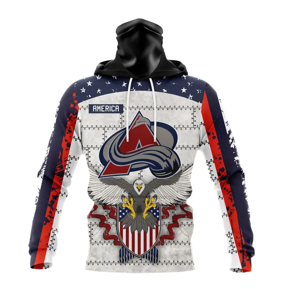 NHL Colorado Avalanche | Specialized Unisex In Us Concepts V0222 Mask Hoodie