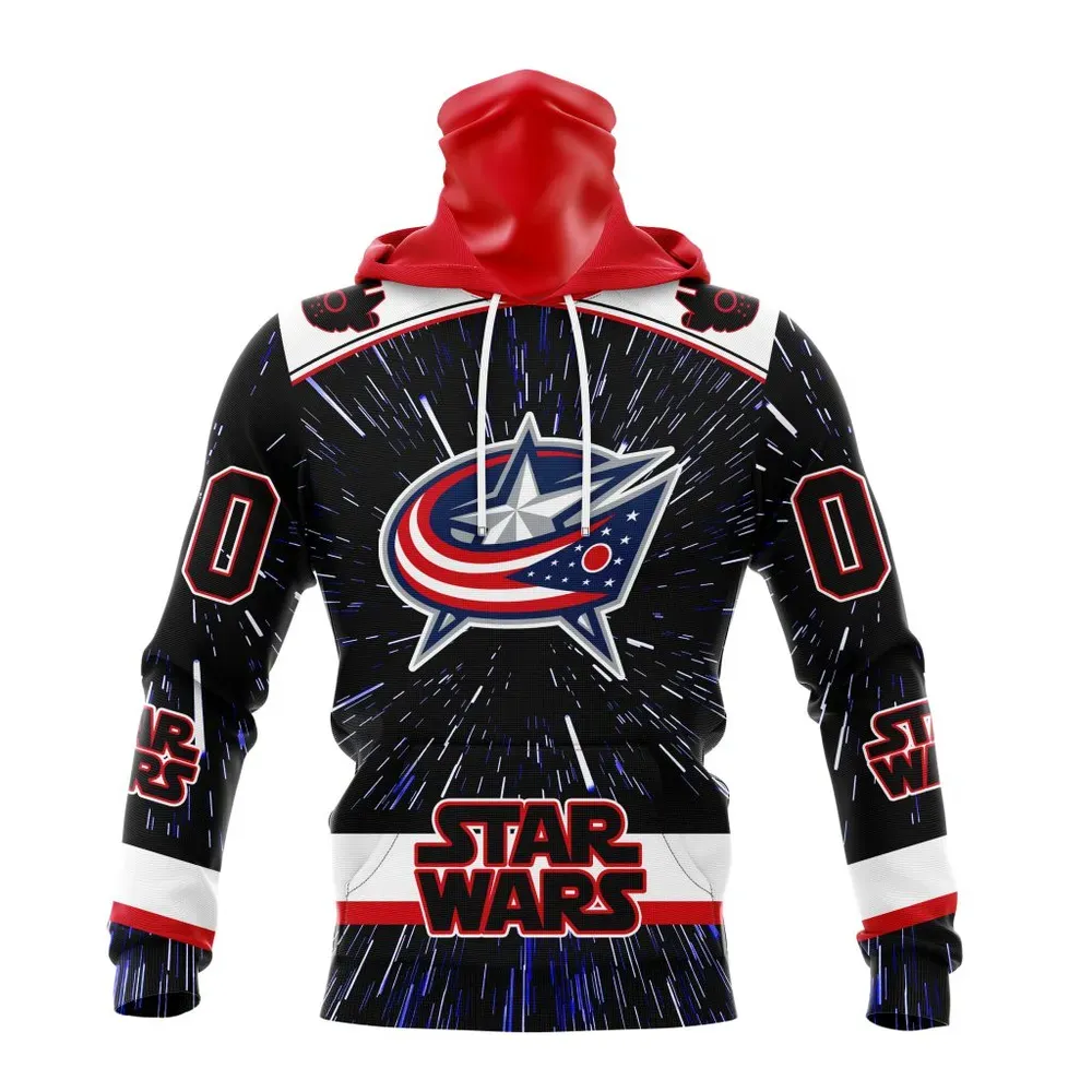 NHL Columbus Blue Jackets Special Star Wars Design St2303 Mask Hoodie