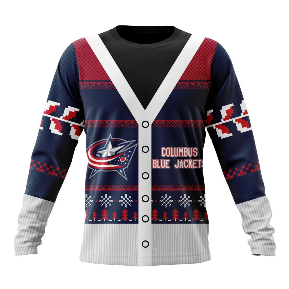 NHL Columbus Blue Jackets | Specialized Chrismas Season Long Sleeved Sweatshirt 