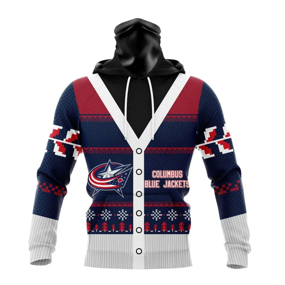 NHL Columbus Blue Jackets | Specialized Chrismas Season Mask Hoodie