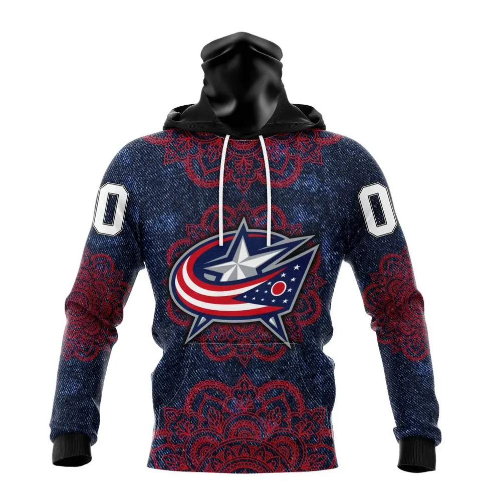 NHL Columbus Blue Jackets | Specialized Mandala Style St2201 Mask Hoodie