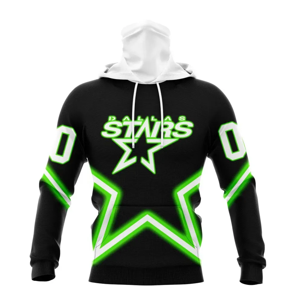 NHL Dallas Stars Personalize Gradient Series Concept St2301 Mask Hoodie