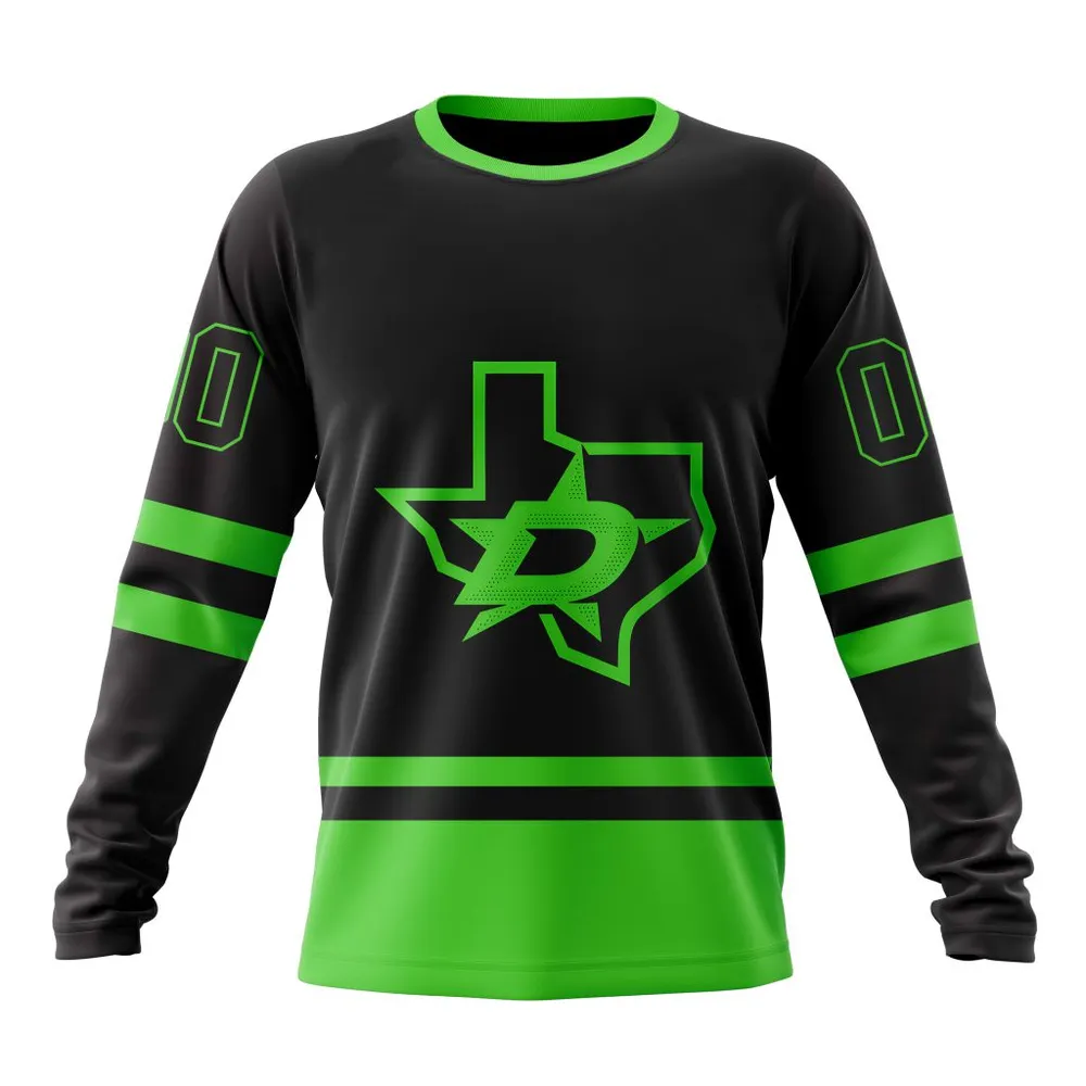 NHL Dallas Stars Personalized Alternate Kits Long Sleeved Sweatshirt 