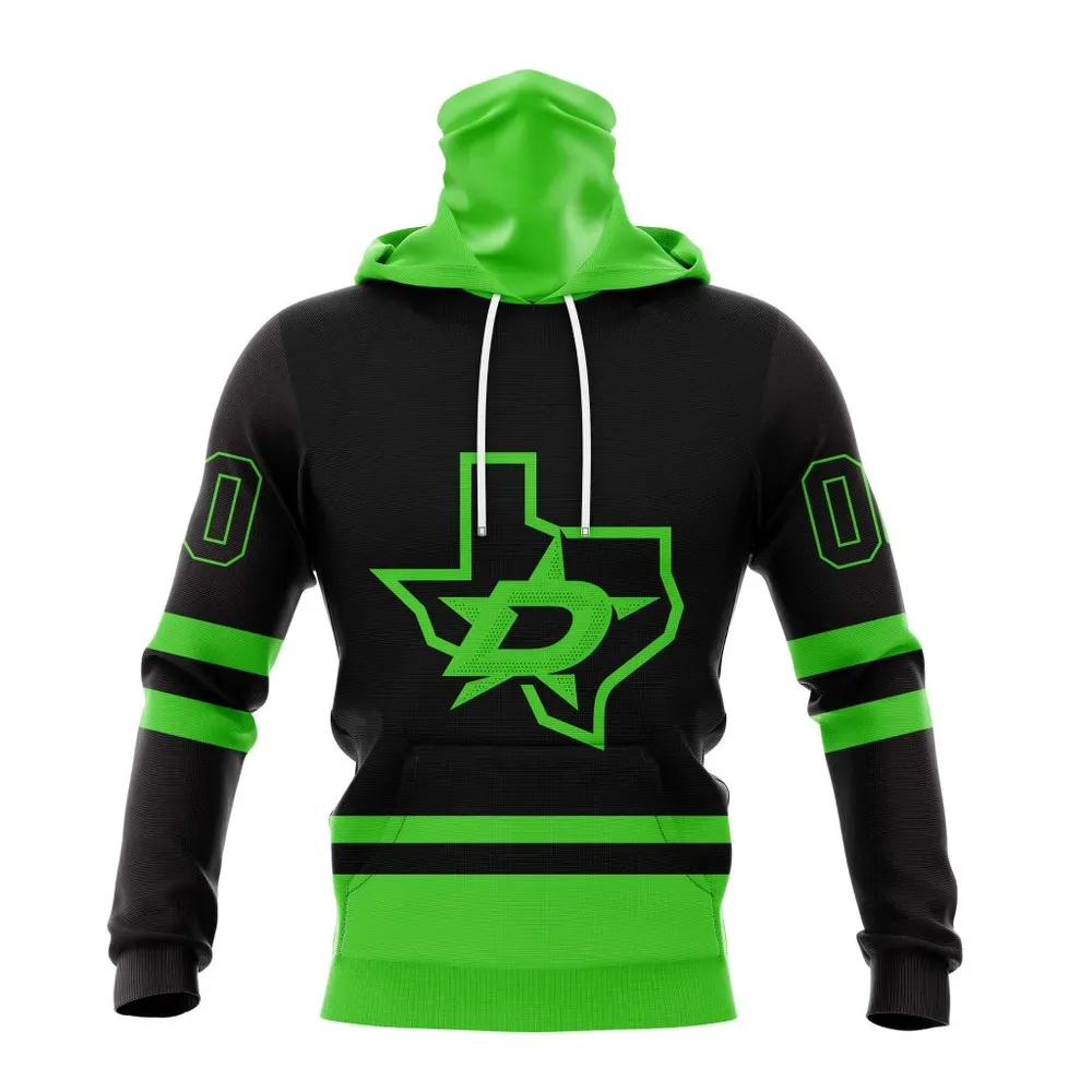 NHL Dallas Stars Personalized Alternate Kits Mask Hoodie