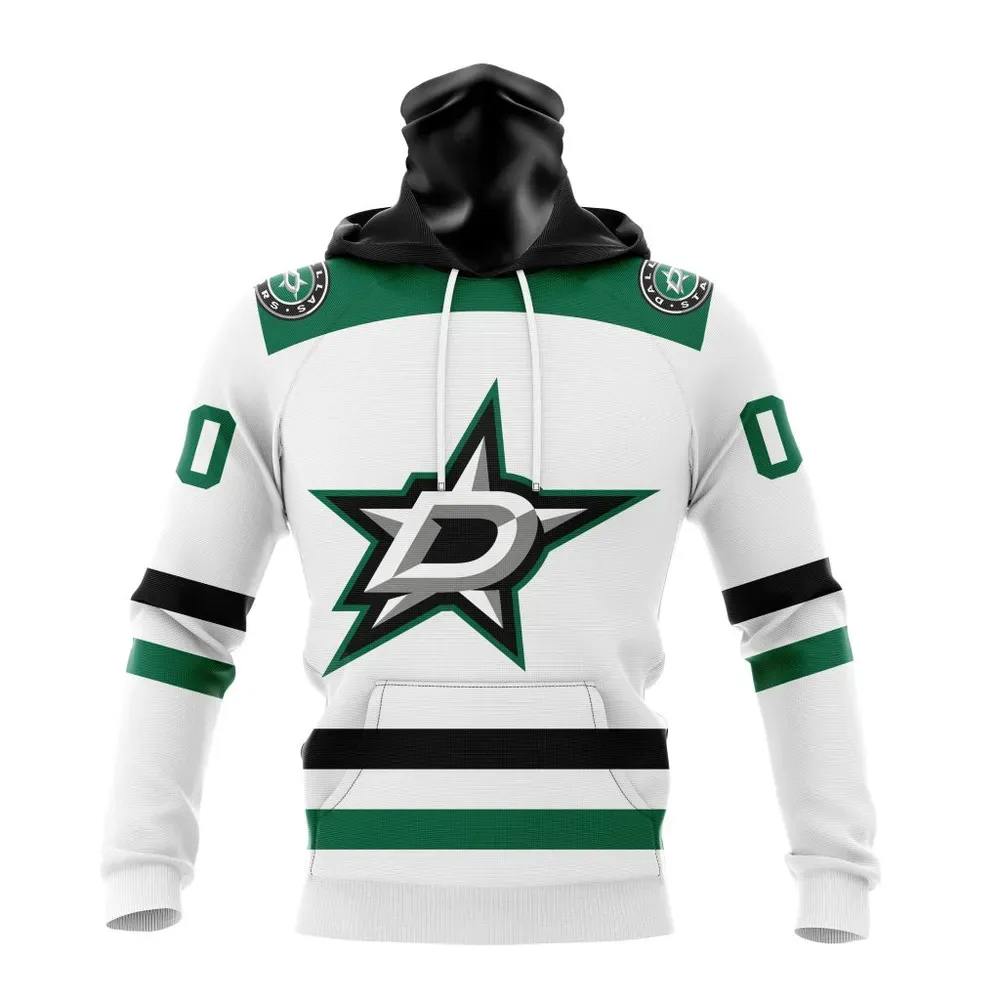 NHL Dallas Stars Personalized Away Kits Mask Hoodie