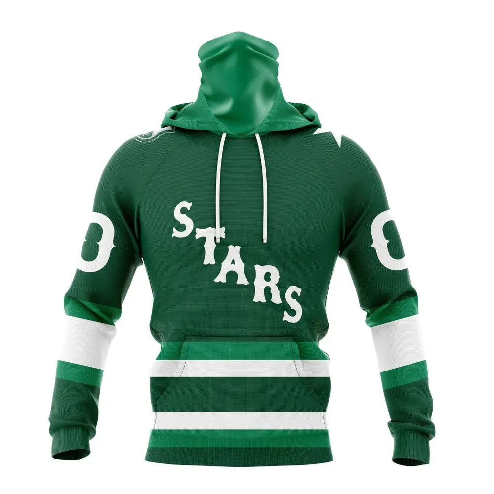 NHL Dallas Stars Personalized Heritage Design St2401 Mask Hoodie