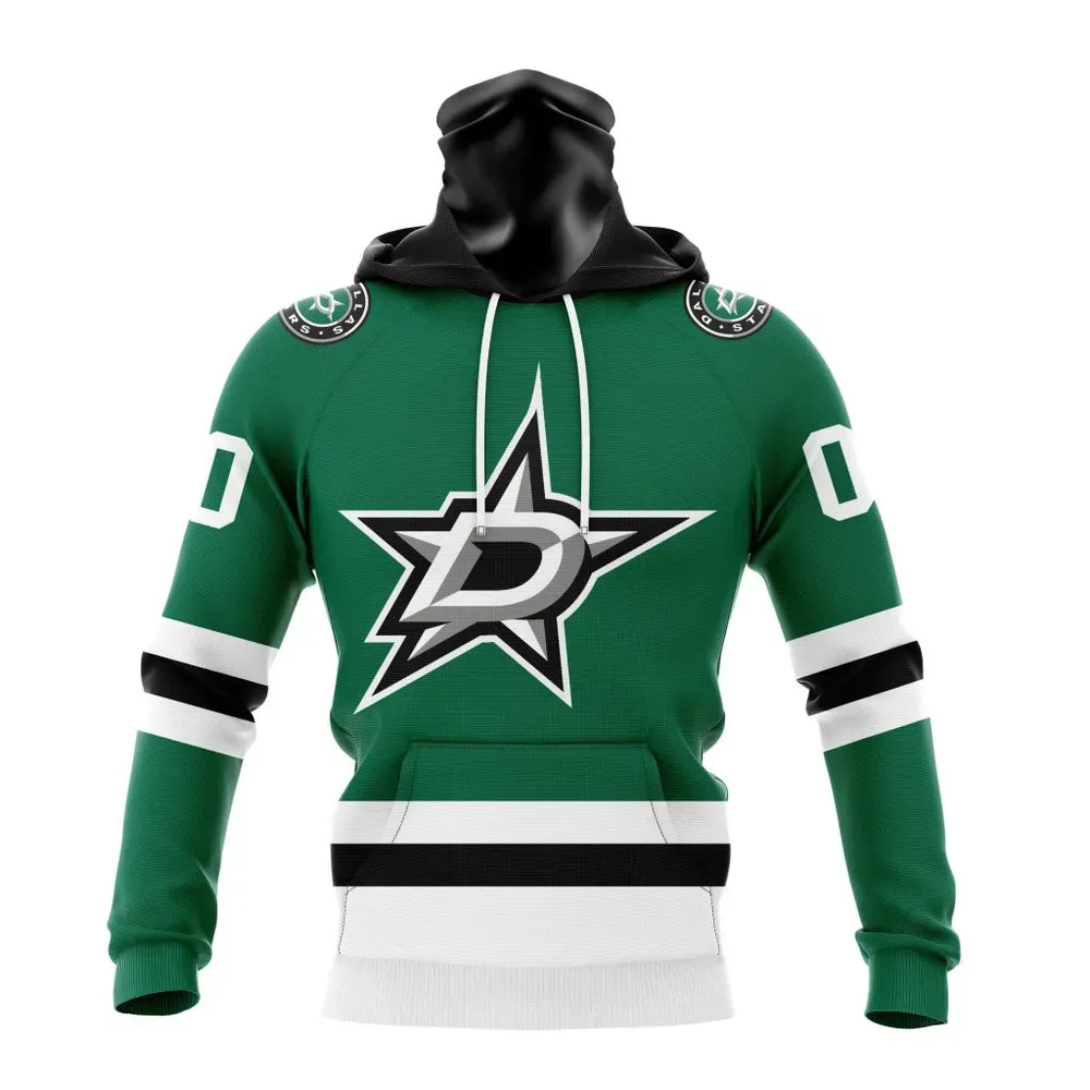 NHL Dallas Stars Personalized Home Kits Mask Hoodie