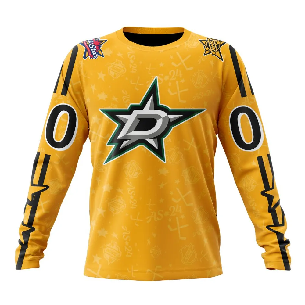 NHL Dallas Stars Special 2024 All-Star Game Design St2401 Long Sleeved Sweatshirt 