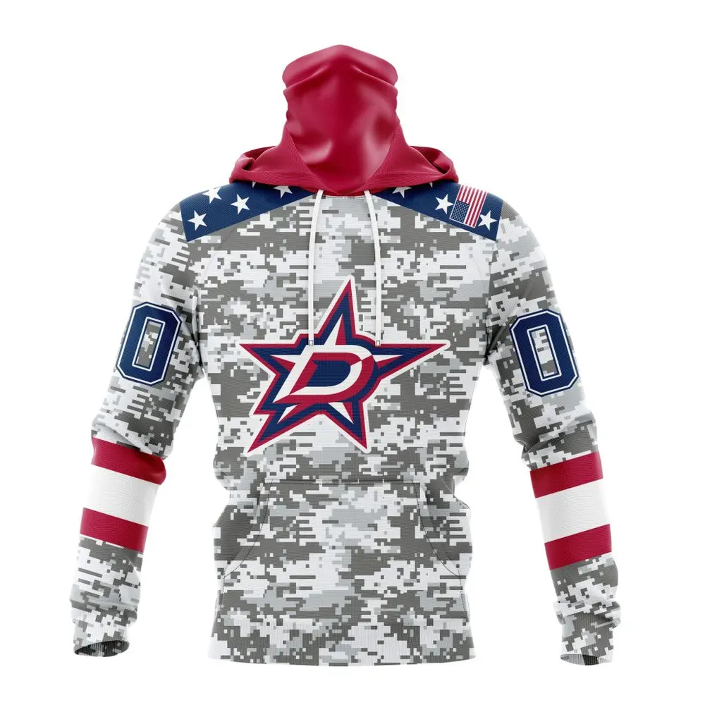 NHL Dallas Stars Special Camo Design For Veterans Day St2301 Mask Hoodie