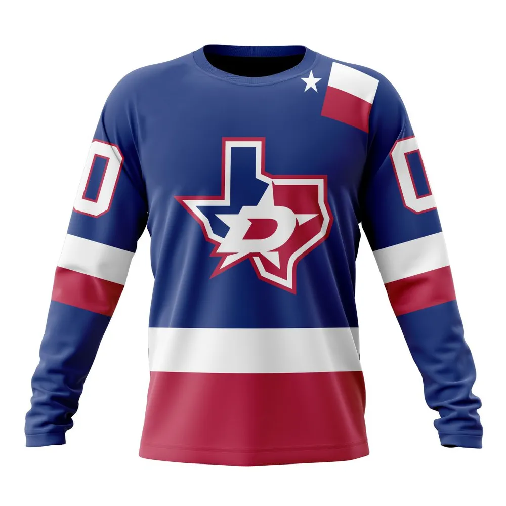 NHL Dallas Stars Special City Connect Design St2402 Long Sleeved Sweatshirt 