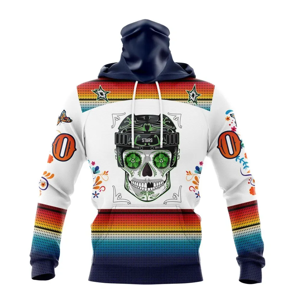 NHL Dallas Stars Special Design For Dia De Los Muertos St2301 Mask Hoodie