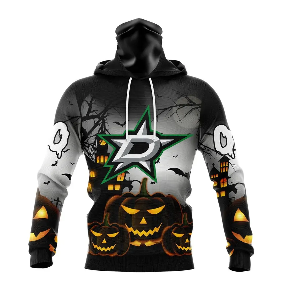 NHL Dallas Stars Special Design For Halloween St2302 Mask Hoodie