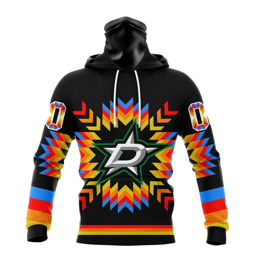 NHL Dallas Stars Special Design With Native Pattern St2306 Mask Hoodie