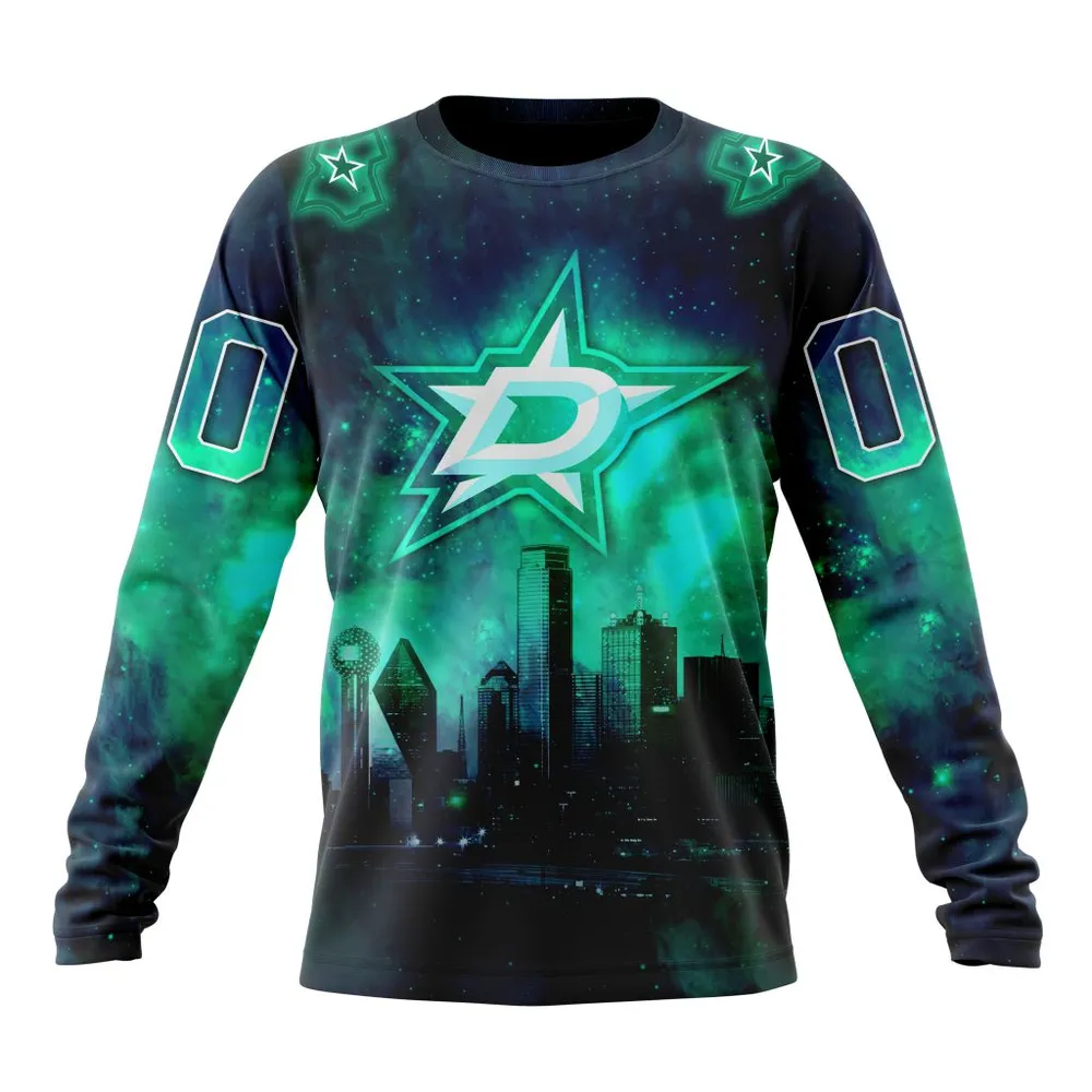 NHL Dallas Stars Special Design With Night Sky Galaxy St2301 Long Sleeved Sweatshirt 