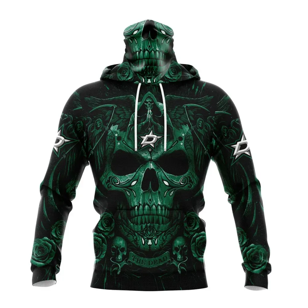 NHL Dallas Stars Special Design With Skull Art St2203 Mask Hoodie