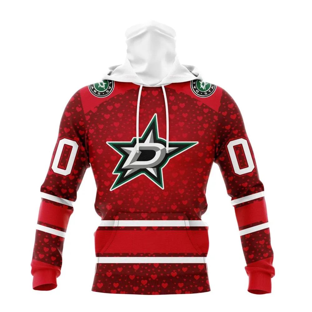 NHL Dallas Stars Special Gift For Valentines Day St2401 Mask Hoodie