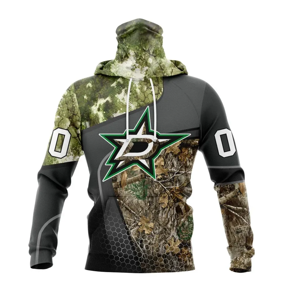 NHL Dallas Stars Special Hunting Camo Design St2302 Mask Hoodie