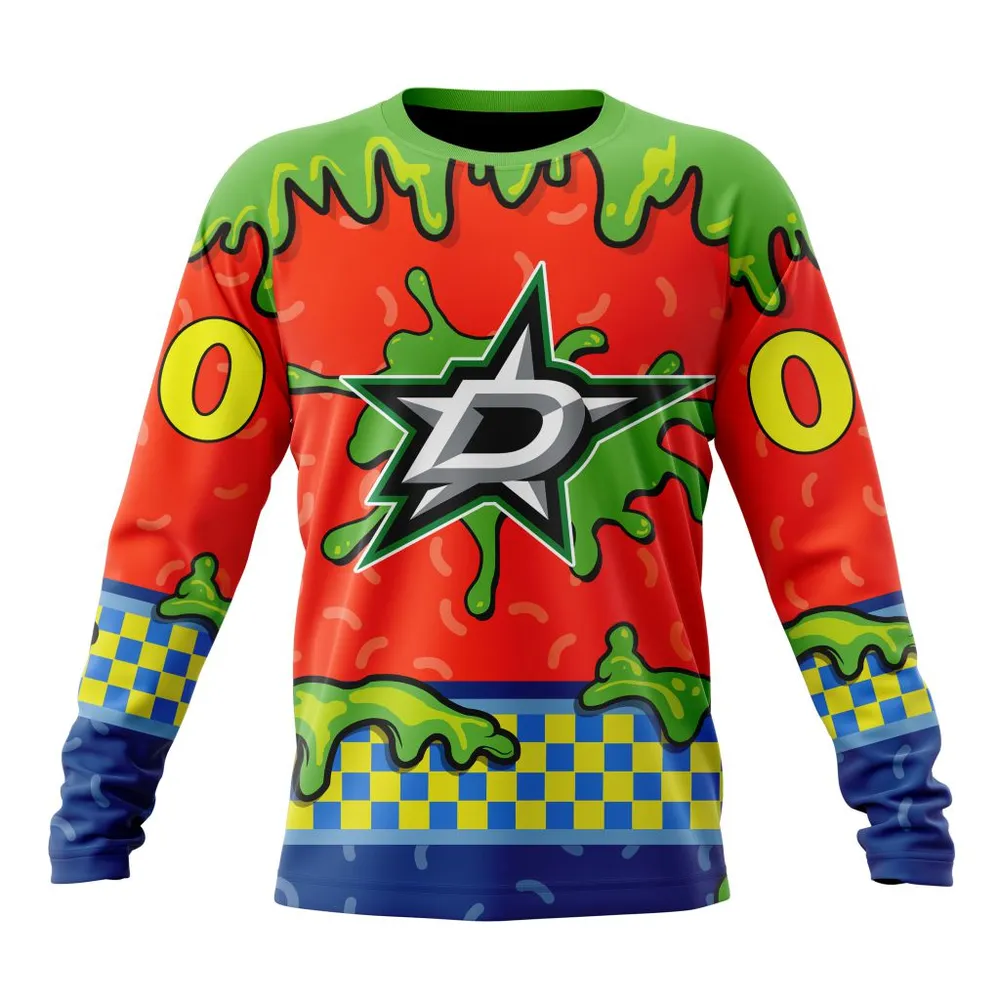 NHL Dallas Stars Special Nickelodeon Design St2301 Long Sleeved Sweatshirt 