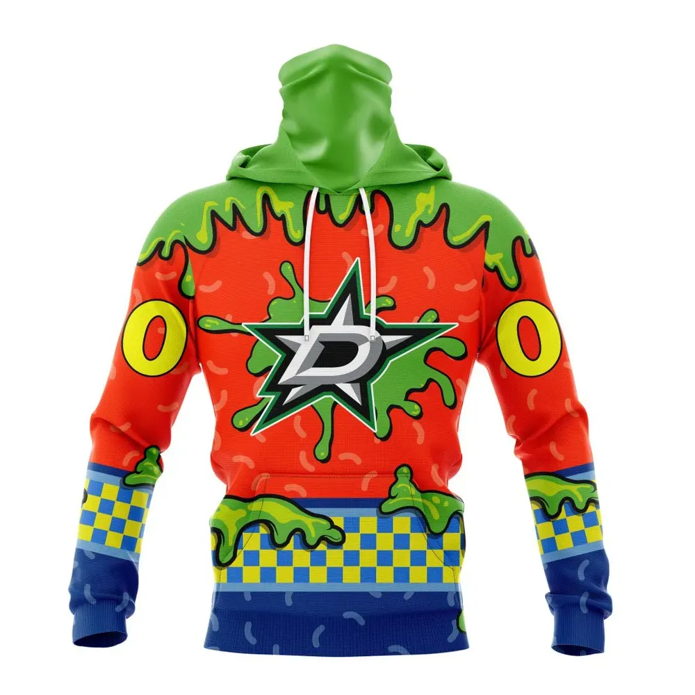 NHL Dallas Stars Special Nickelodeon Design St2301 Mask Hoodie