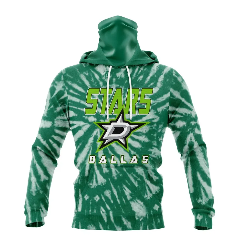 NHL Dallas Stars Special Retro Vintage Tie Dye St2201 Mask Hoodie