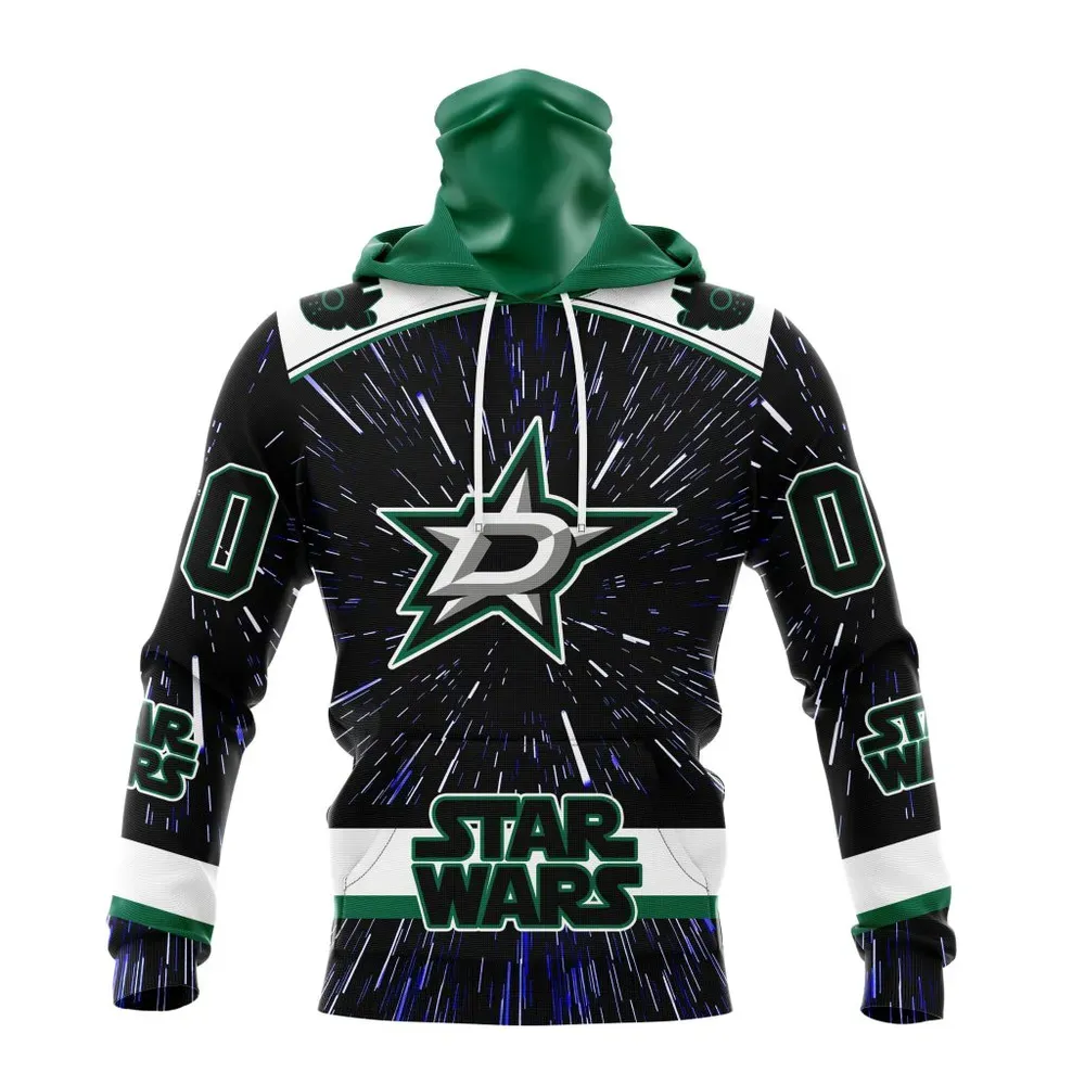 NHL Dallas Stars Special Star Wars Design St2303 Mask Hoodie