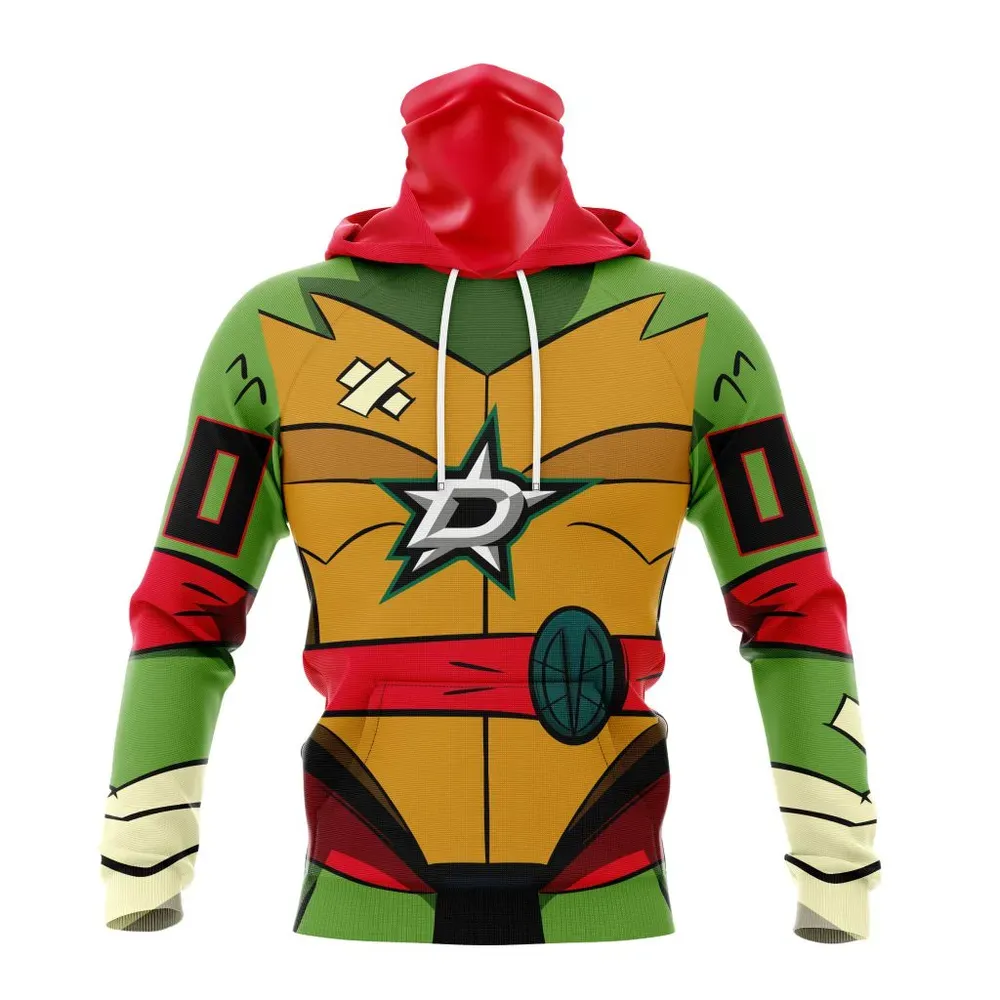 NHL Dallas Stars Special Teenage Mutant Ninja Turtles Design St2301 Mask Hoodie