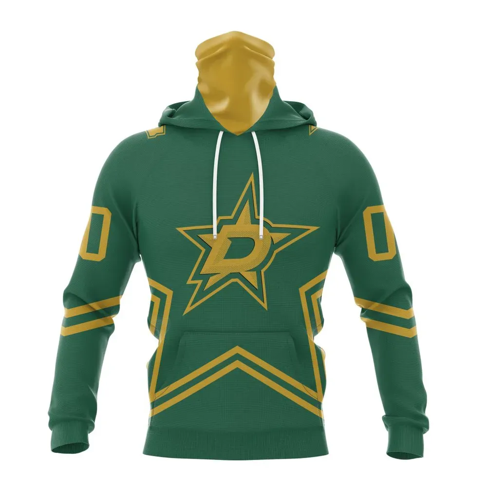 NHL Dallas Stars Special Two-Tone Design St2401 Mask Hoodie