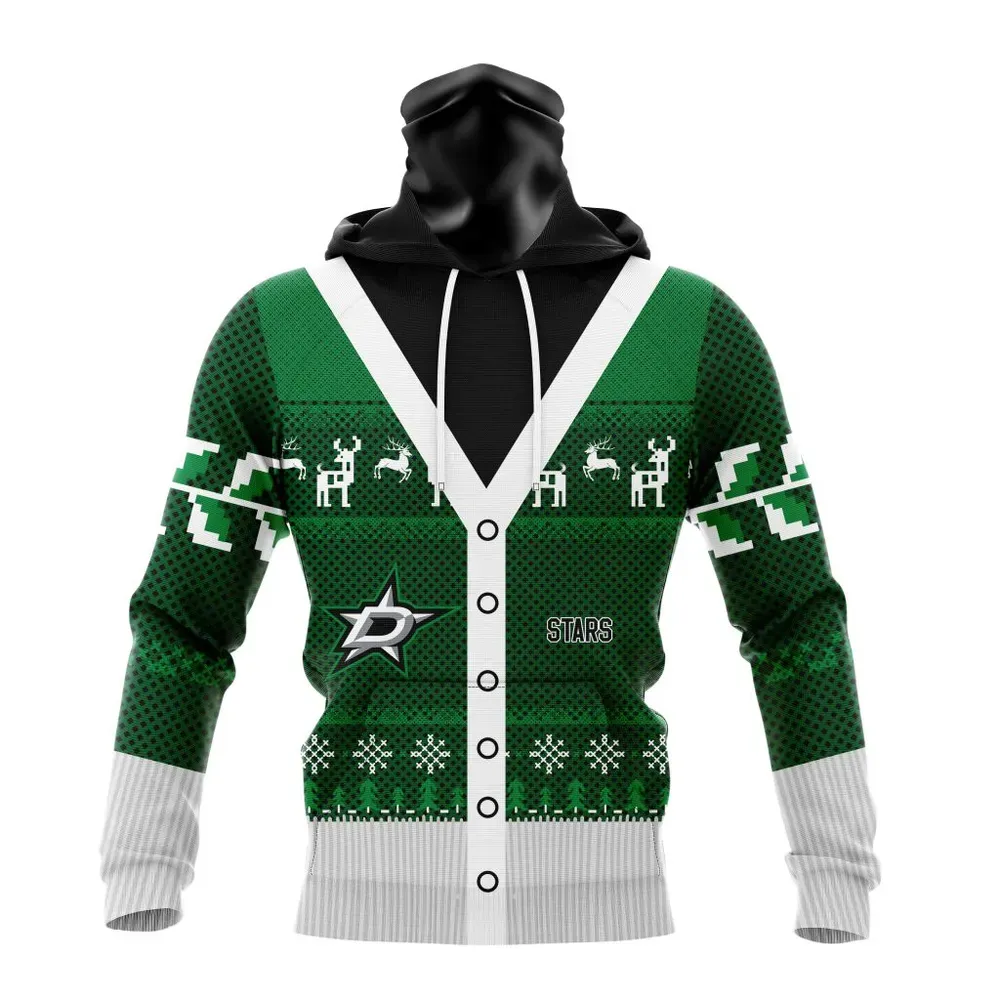 NHL Dallas Stars | Specialized Chrismas Season Mask Hoodie