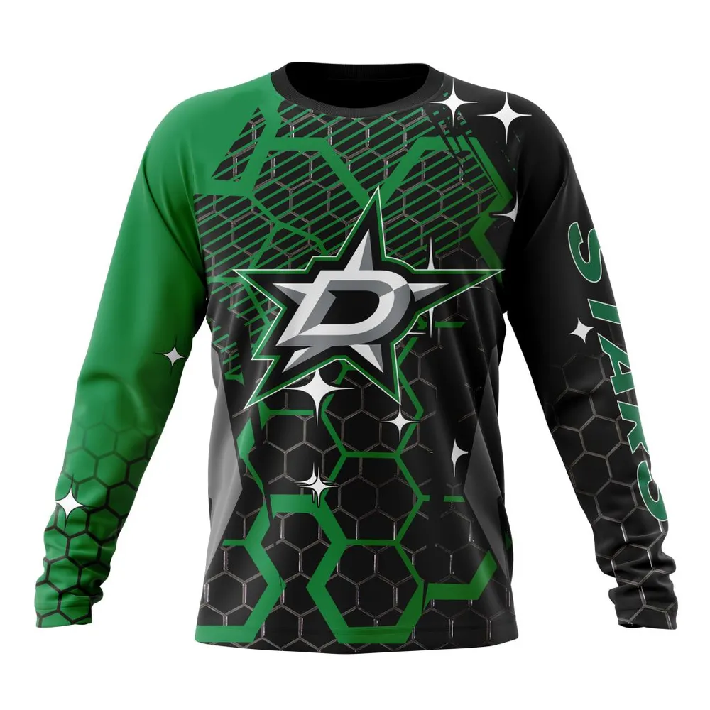 NHL Dallas Stars | Specialized Design With Motocross Syle V0222 Long Sleeved Sweatshirt 