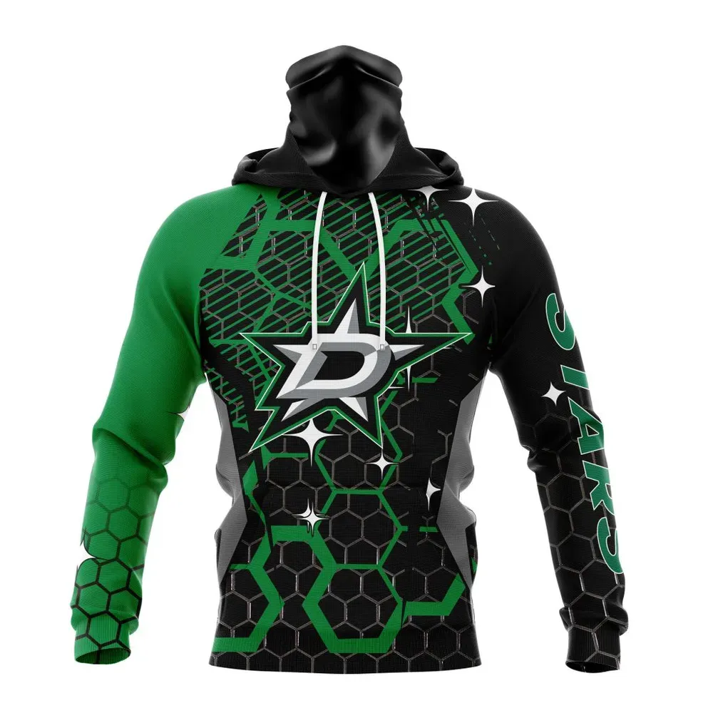 NHL Dallas Stars | Specialized Design With Motocross Syle V0222 Mask Hoodie