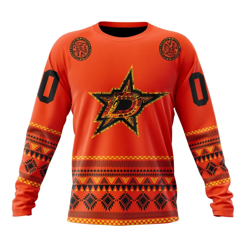 NHL Dallas Stars | Specialized National Day For Truth And Reconciliation Long Sleeved Sweatshirt 