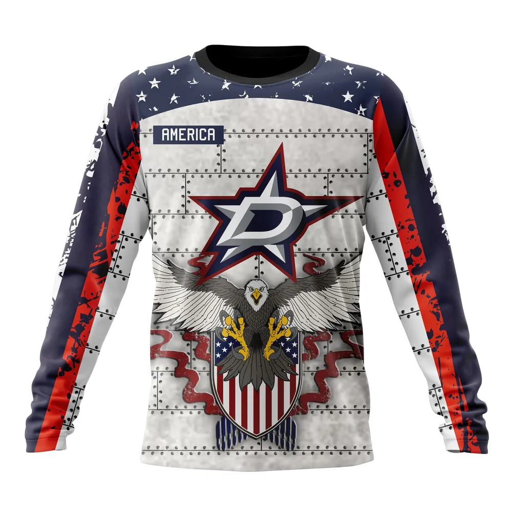 NHL Dallas Stars | Specialized Unisex In Us Concepts V0222 Long Sleeved Sweatshirt 