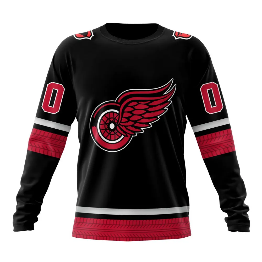 NHL Detroit Red Wings Personalized Alternate Concepts Kits St2401 Long Sleeved Sweatshirt 