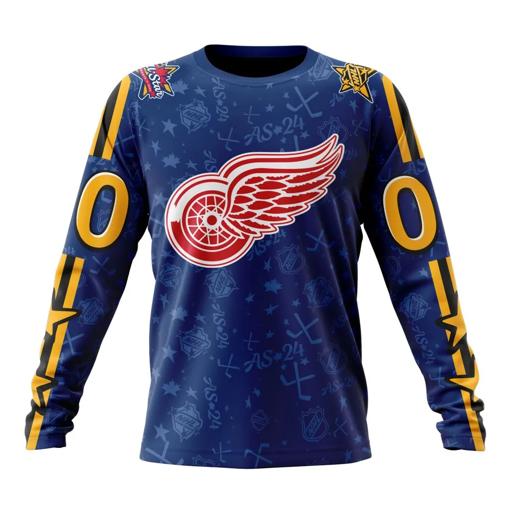 NHL Detroit Red Wings Special 2024 All-Star Game Design St2401 Long Sleeved Sweatshirt 