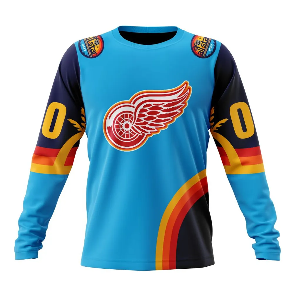 NHL Detroit Red Wings Special All-Star Game Design With Atlantic Ocean Long Sleeved Sweatshirt 