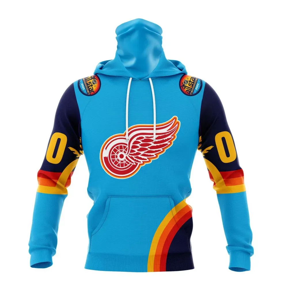 NHL Detroit Red Wings Special All-Star Game Design With Atlantic Ocean Mask Hoodie