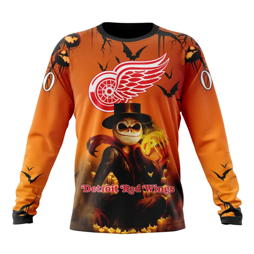 NHL Detroit Red Wings Special Halloween Concepts St2201 Long Sleeved Sweatshirt 