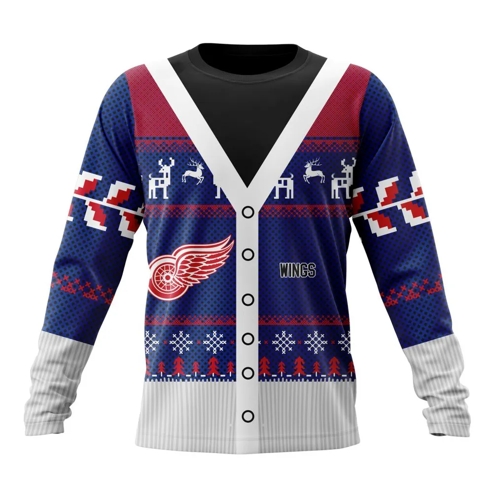 NHL Detroit Red Wings | Specialized Chrismas Season Long Sleeved Sweatshirt 