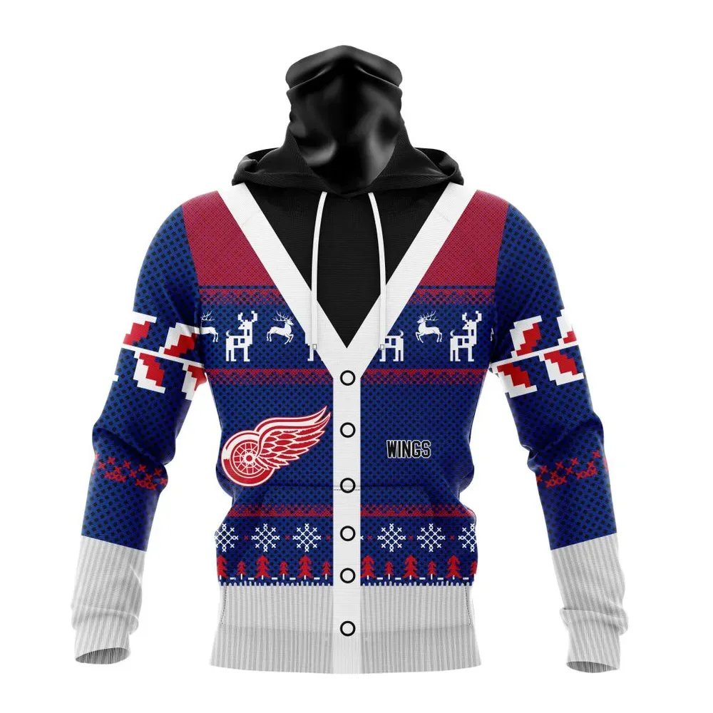 NHL Detroit Red Wings | Specialized Chrismas Season Mask Hoodie