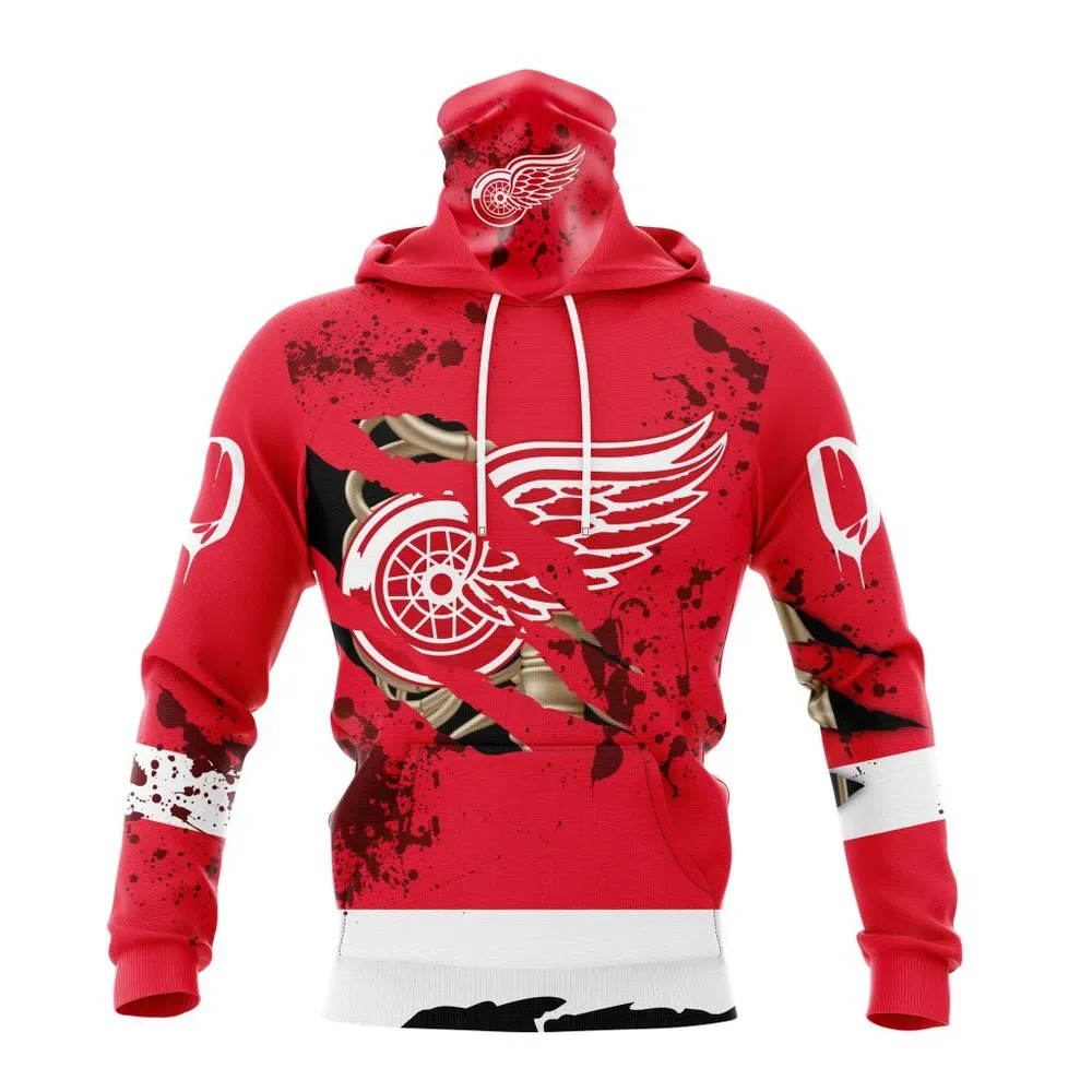 NHL Detroit Red Wings | Specialized Design Jersey With Your Ribs For Halloween Mask Hoodie