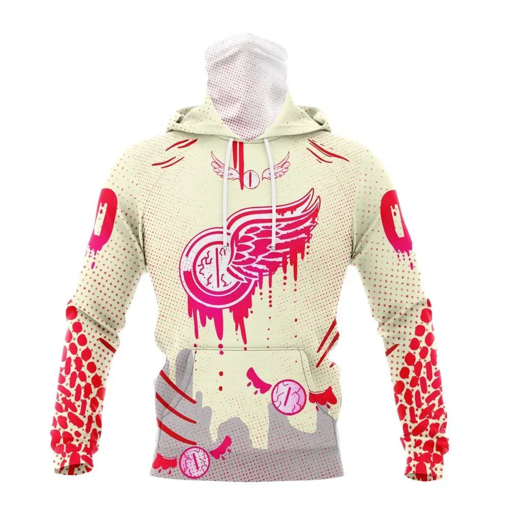 NHL Detroit Red Wings | Specialized Jersey For Halloween Night Mask Hoodie