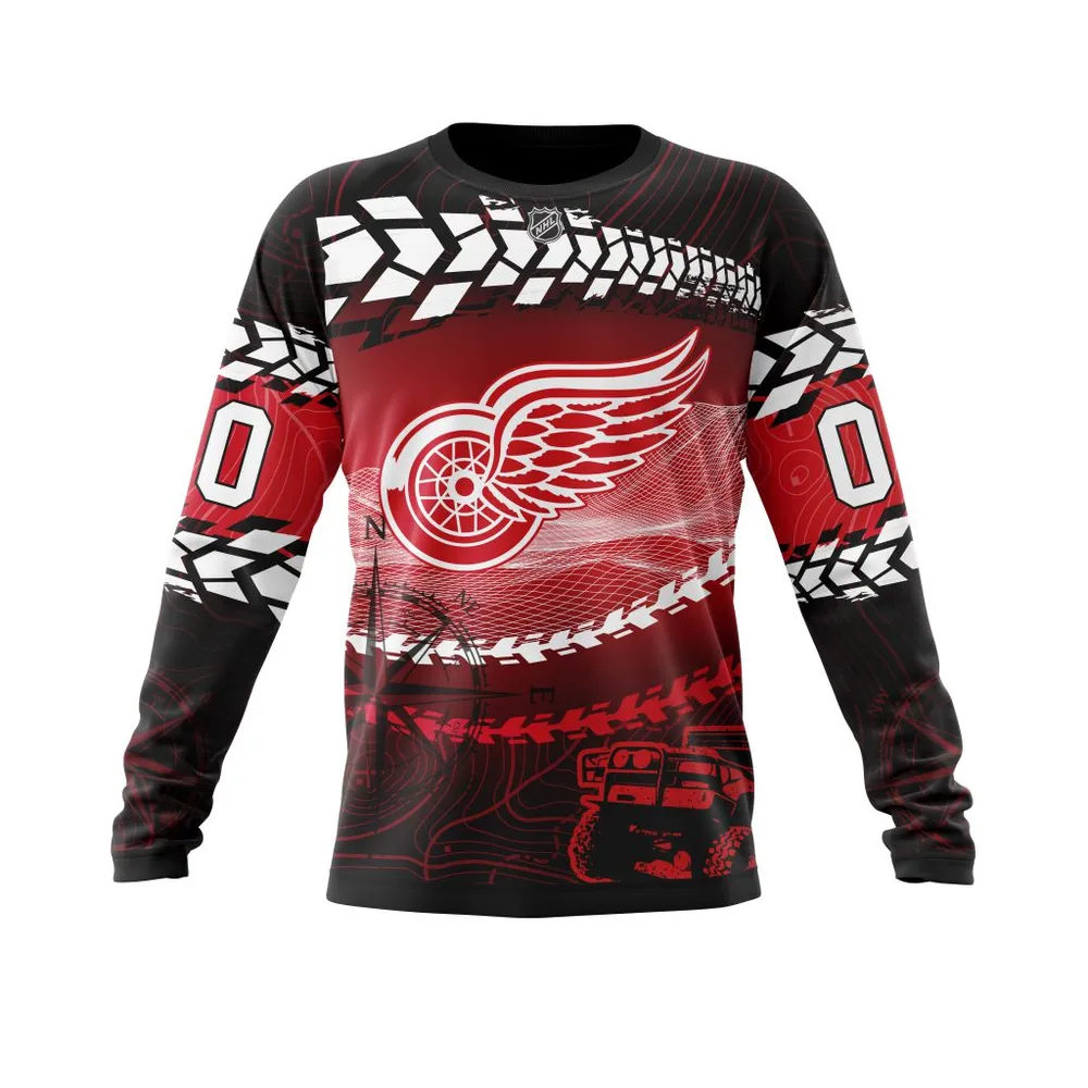 NHL Detroit Red Wings | Specialized Off Road Style St2201 Long Sleeved Sweatshirt 