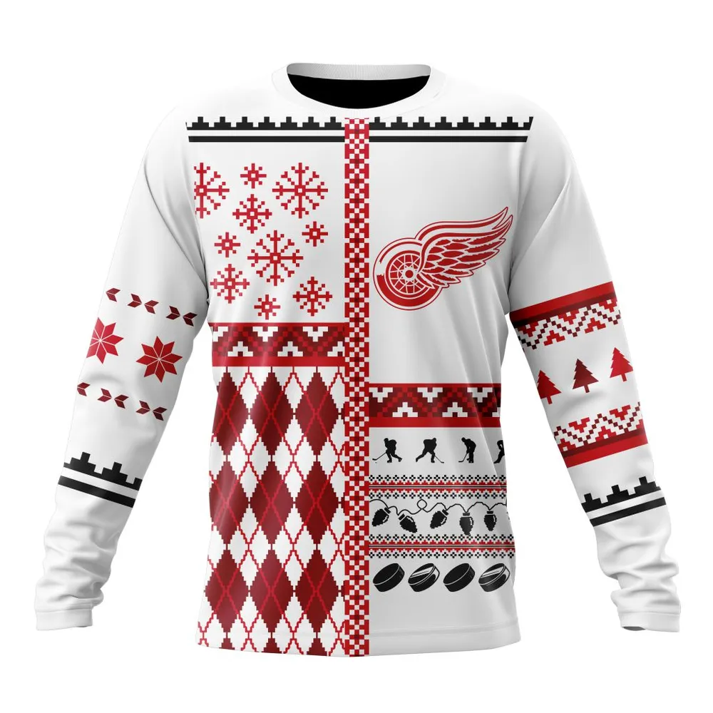 NHL Detroit Red Wings | Specialized Unisex Christmas Is Coming V01 Long Sleeved Sweatshirt 