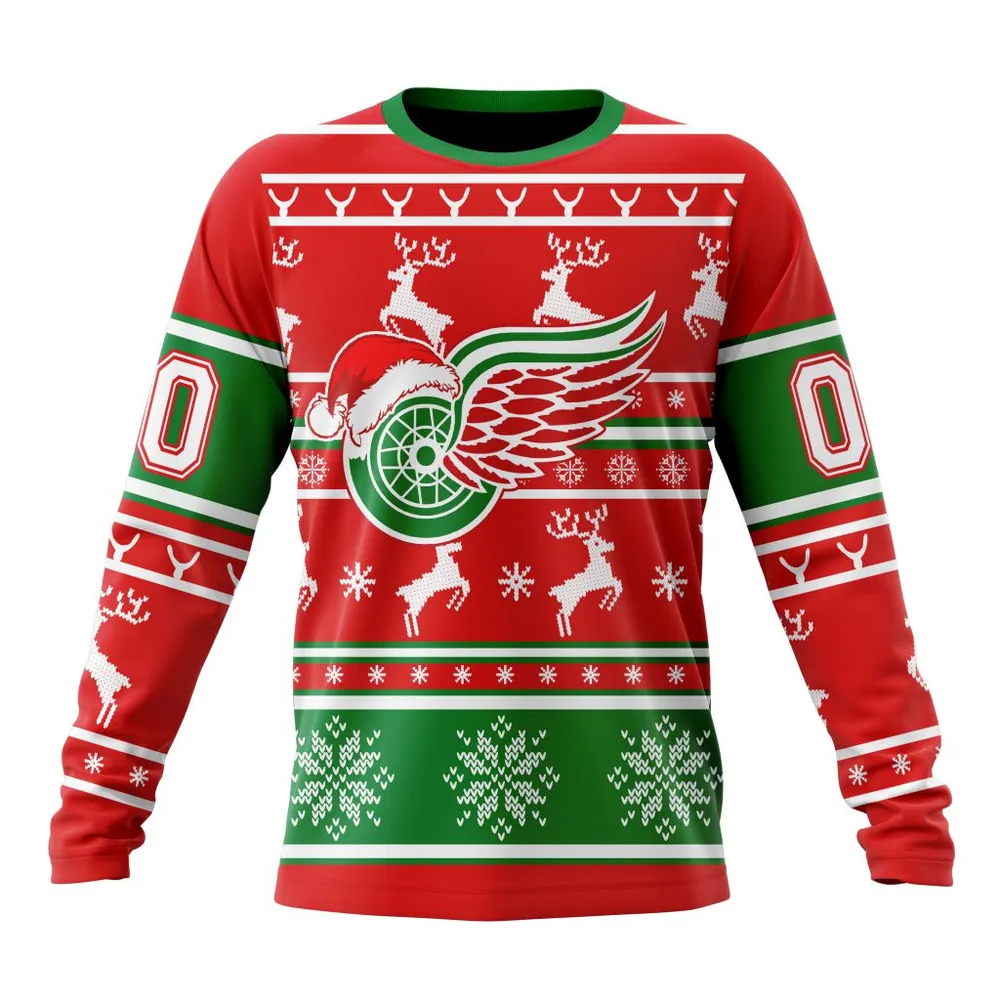 NHL Detroit Red Wings | Specialized Unisex Christmas Is Coming V02 Long Sleeved Sweatshirt 