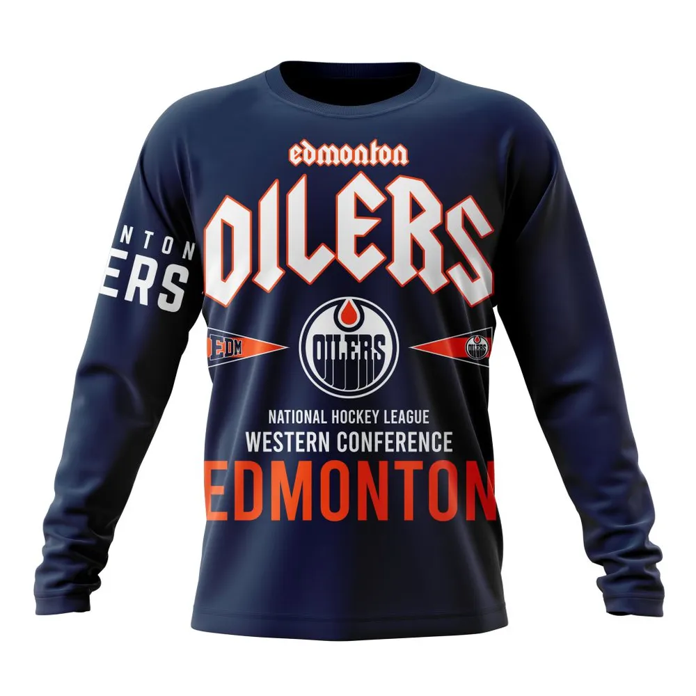 NHL Edmonton Oilers 2024 Western Conference City Tour Long Sleeved Sweatshirt 