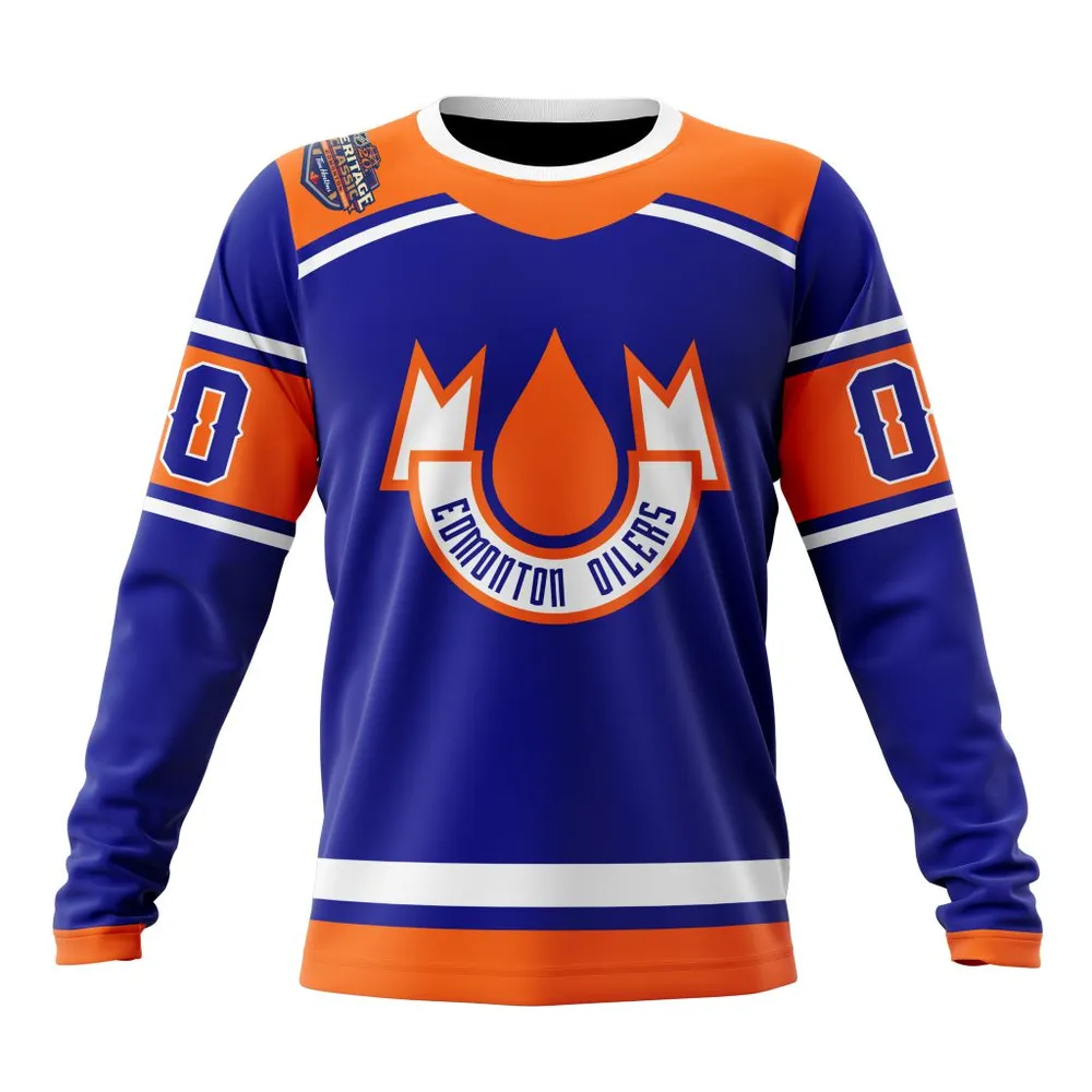 NHL Edmonton Oilers Heritage Classic Concept Long Sleeved Sweatshirt 