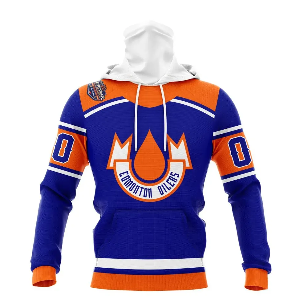 NHL Edmonton Oilers Heritage Classic Concept Mask Hoodie